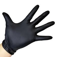 Vinyl Powder Free Black Glove (L)