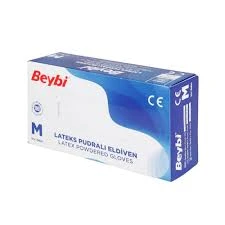 BABY LATEX GLOVES 100 POWDER M